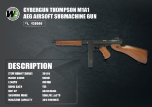 Cybergun Thompson M1A1 AEG Airsoft Submachine Gun